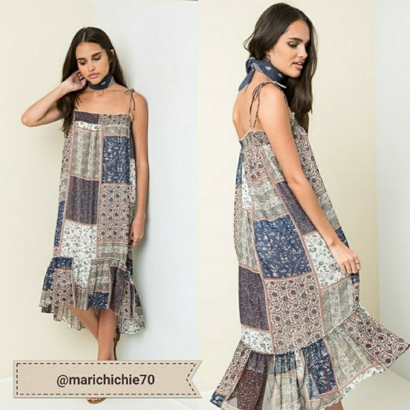 Threadzwear Dresses & Skirts - NWT Navy Mix Patch Print Dress